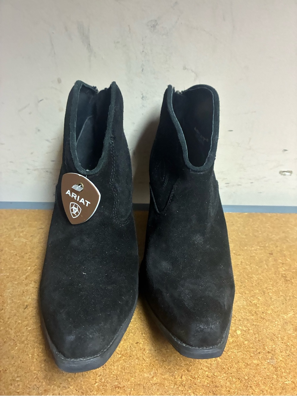 Ariat Layla Women’s 7.5 B Distressed Black Suede Western Boots 10046888